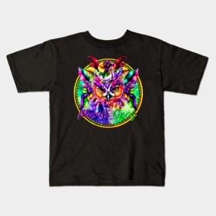 Mardi Gras 2023 Festive Owl Design Kids T-Shirt